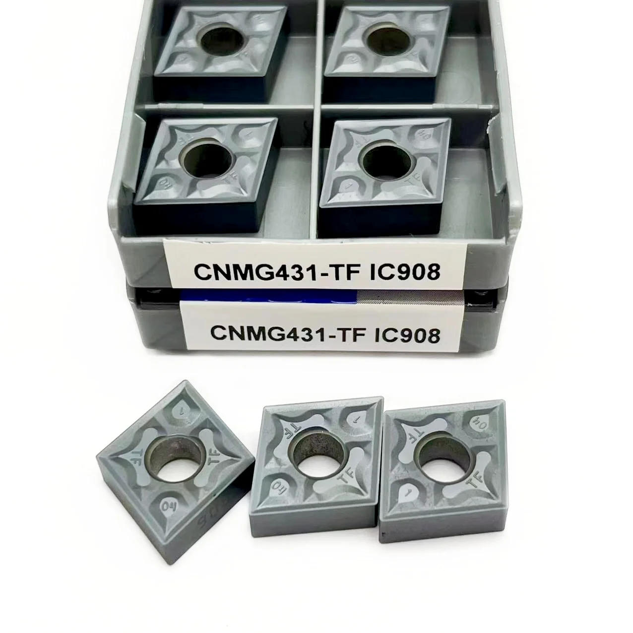 10pcs Carbide Insert CNMG120408 CNMG120404-TF IC907 IC908 CNC Lathe Turning Tool CNMG 120404 120408 Blade Metal Cutter CNMG