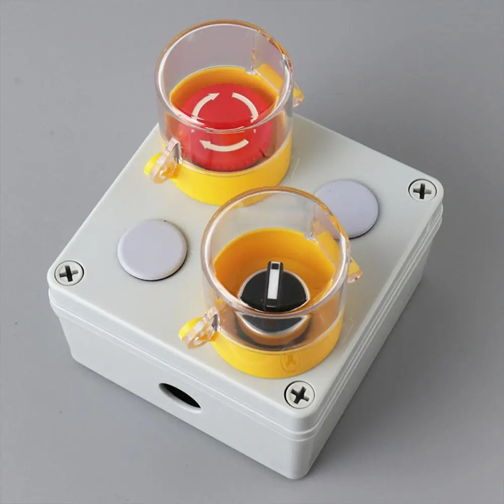 1Pcs 16/22/25/30/42mm Emergency Stop Button Cover Waterproof Dustproof Push Button Switch Protective Cover Lockhole Design
