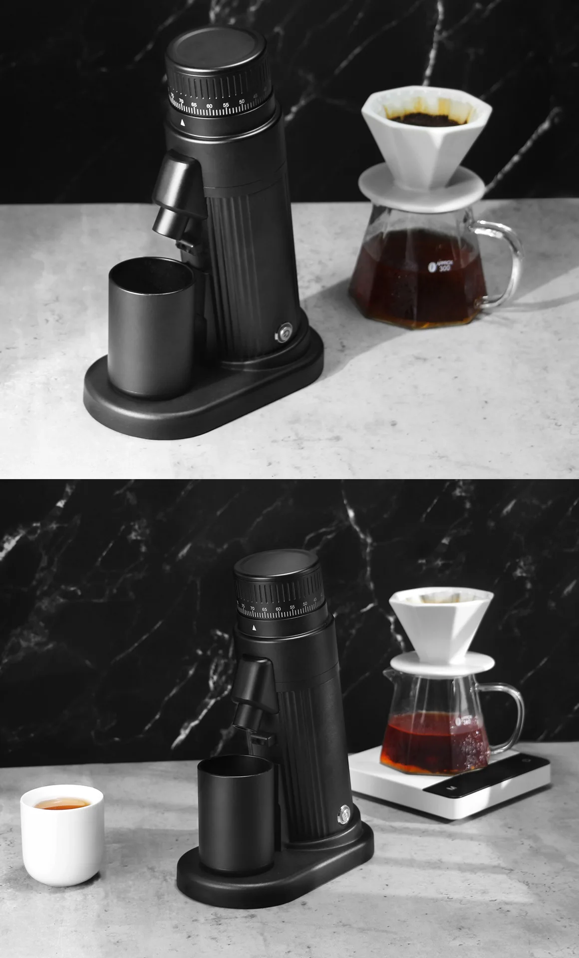 Westgreen Macinacaffè elettrico italiano a tutto tondo perforato a mano Portatile per uso domestico in ufficio Macinacaffè Coltello a cono 55mm