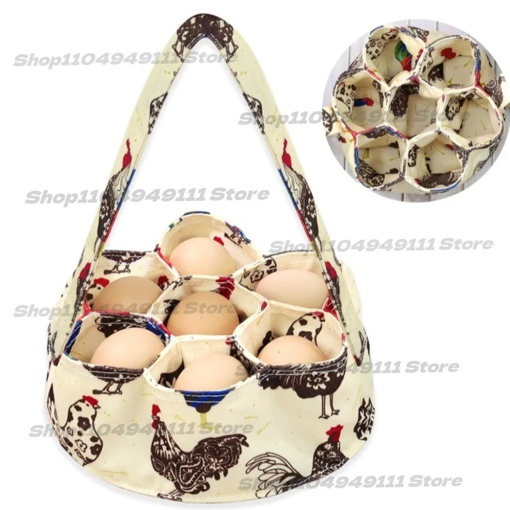 

Egg Collection Bag 7-hole Egg Storage Basket Mother Duck Goose Egg Home Farm Garden Storage Supplies Shattered Storage Bag Hang