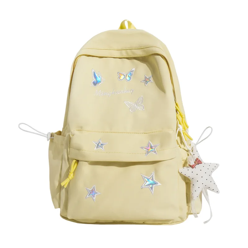 Women's backpack, college style, Japanese and Korean version, star backpack for junior high and high school students, elementary