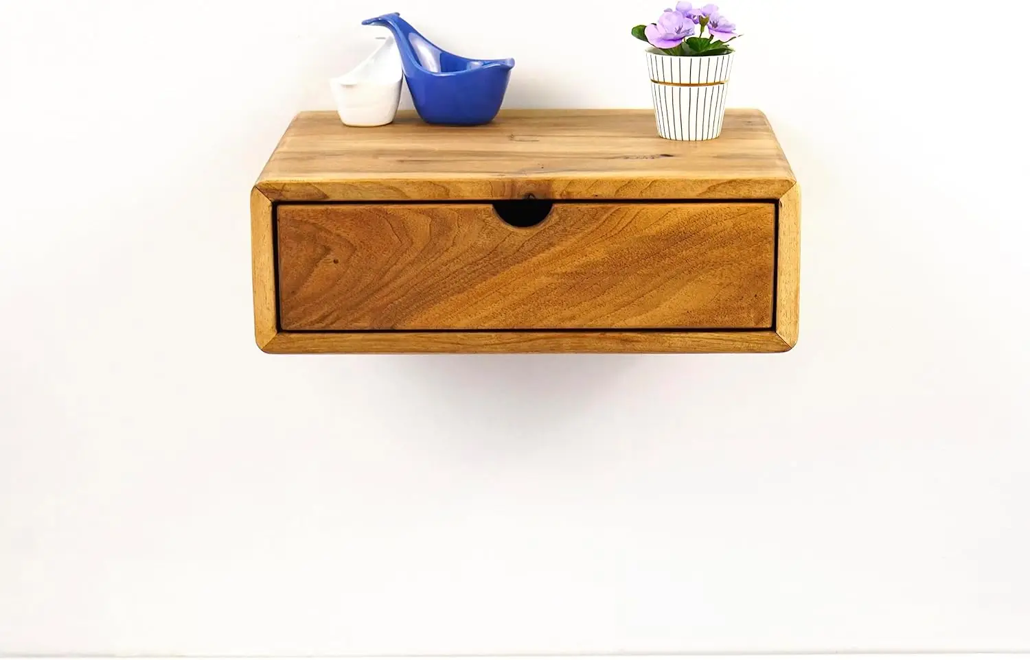 

Walnut Nightstand: Warmth & Solidity | Matte Walnut Lacquer Finish | Spacious Storage Drawer | Ideal for Classic Decor Styles |