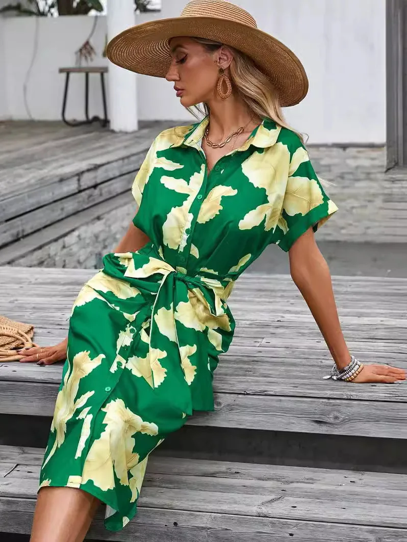 Damen Slim Fit Sommer Dr Cross-Border Knöchellang Single Button Dr Faionable Ele Vielseitig Mitteldünn