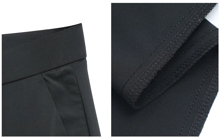 Elastische Herren-Anzughose, dünne Hose mit geradem Bein, knitterfrei, bügelfrei, Streetwear, Herrenhose, Business – Detail 3