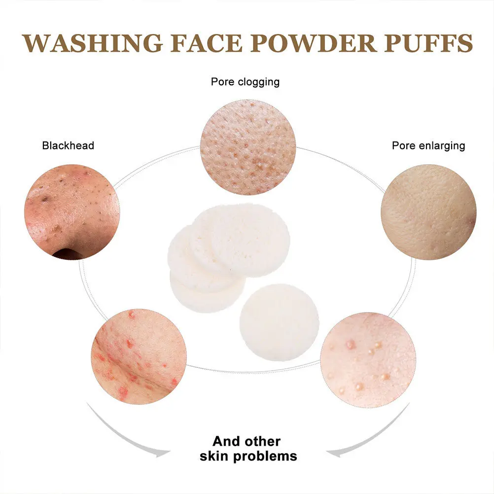 

Набор из 40 спонжей для макияжа для чувствительной кожи: мягкие, для очищения лица, нежного отшелушивания, незаменимые для ухода за кожей, округлые