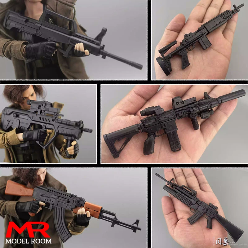 Масштаб 1/6, ПВХ HK416 AK47 M16A4 ARX160 Tavor MK18 модель оружия, солдат, аксессуары, реквизит, подходит для 12-дюймовой экшн-фигурки, куклы