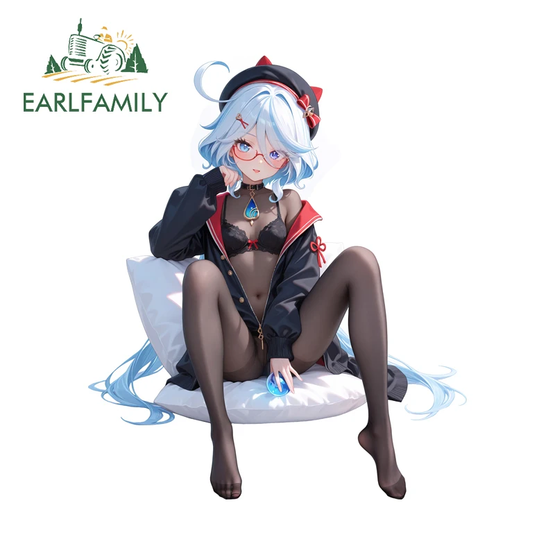 

EARLFAMILY Furina Succubus Bikini Alluring Car Stickers Hot Anime Theme Decal Scratch-Proof Simple Storage Flask Water Bottle