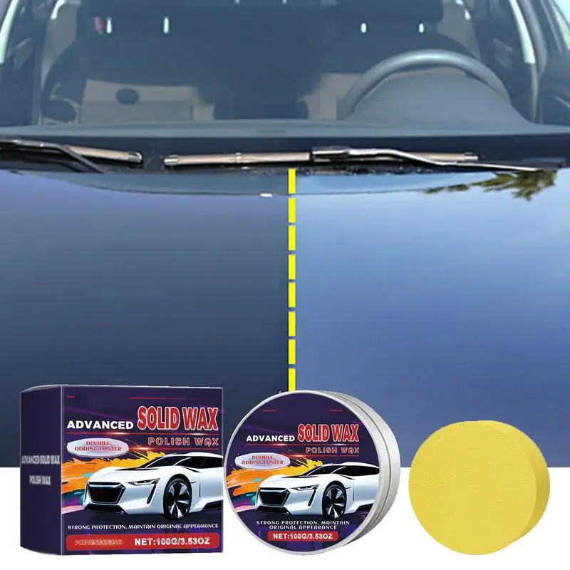 For Refer To Description  Polishing Wax Paste For Car Polishing Car Wax Paste 100ml Long-Lasting Polishing Wax With Sponge Safe