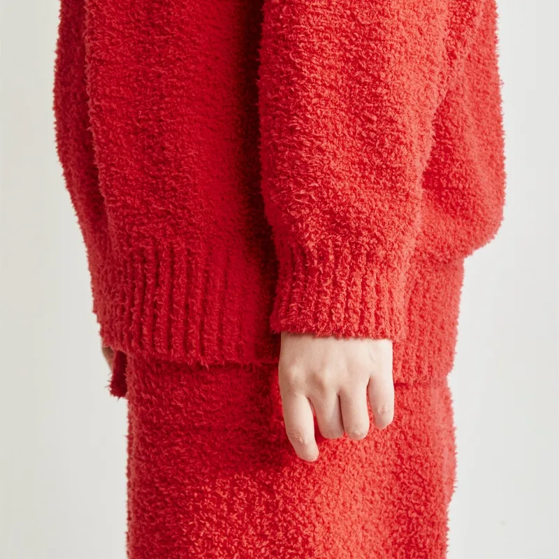 هدايا السنة الجديدة لعام 2025 من الحصان: ملابس نوم لسنة الولادة الحمراء، بيجامات، دافئة وقريبة ومريحة #4