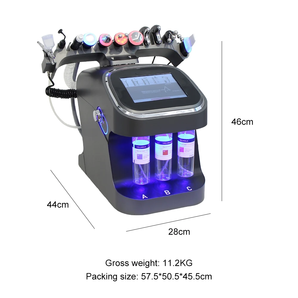 Urządzenie do hydrodermabrazji YUET WIN 10w1, głębokie oczyszczanie twarzy, lifting oczu, spray wodno-tlenowy, pielęgnacja skóry, SPA z bąbelkami, urządzenie kosmetyczne
