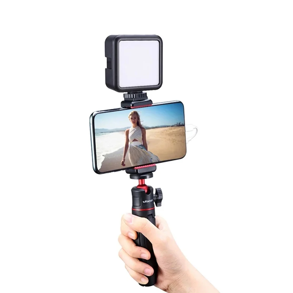 Ulanzi MT-08 Foldable Mini Tripod Mount 1/4'' Tripod Monopod Hand Grip Universal For DSLR Android IPhone Smartphone