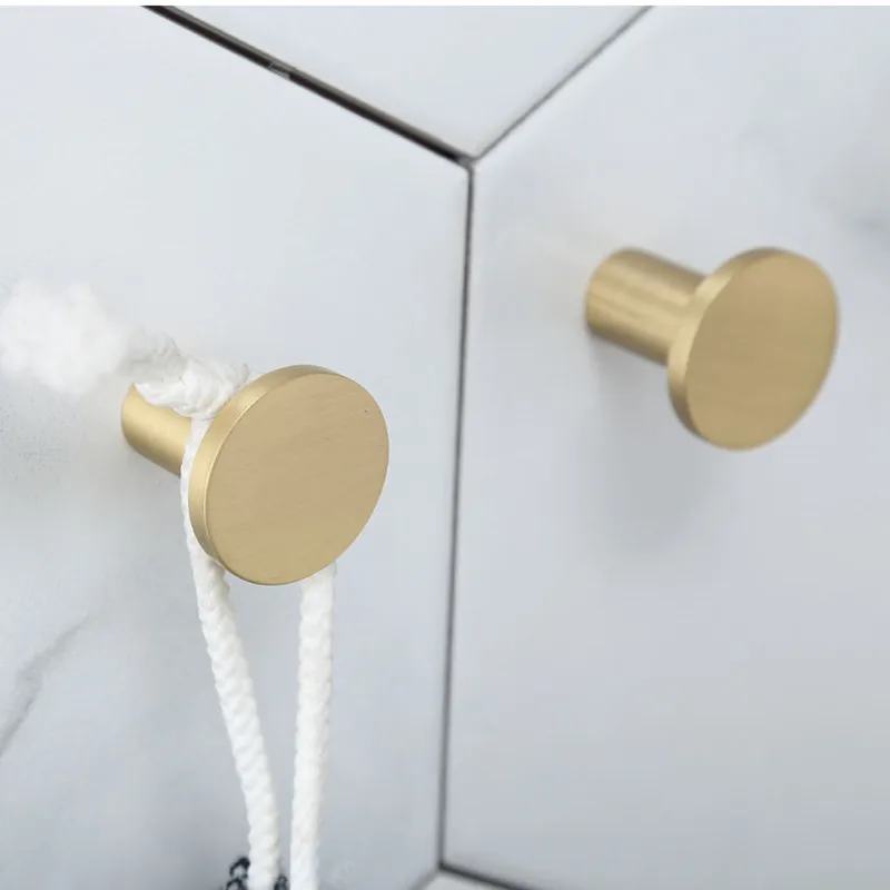 Round Brass Dresser Knobs Drawer Pulls Handles Cabinet Door Knob Handle Simple Gold Kitchen Hardware Pull