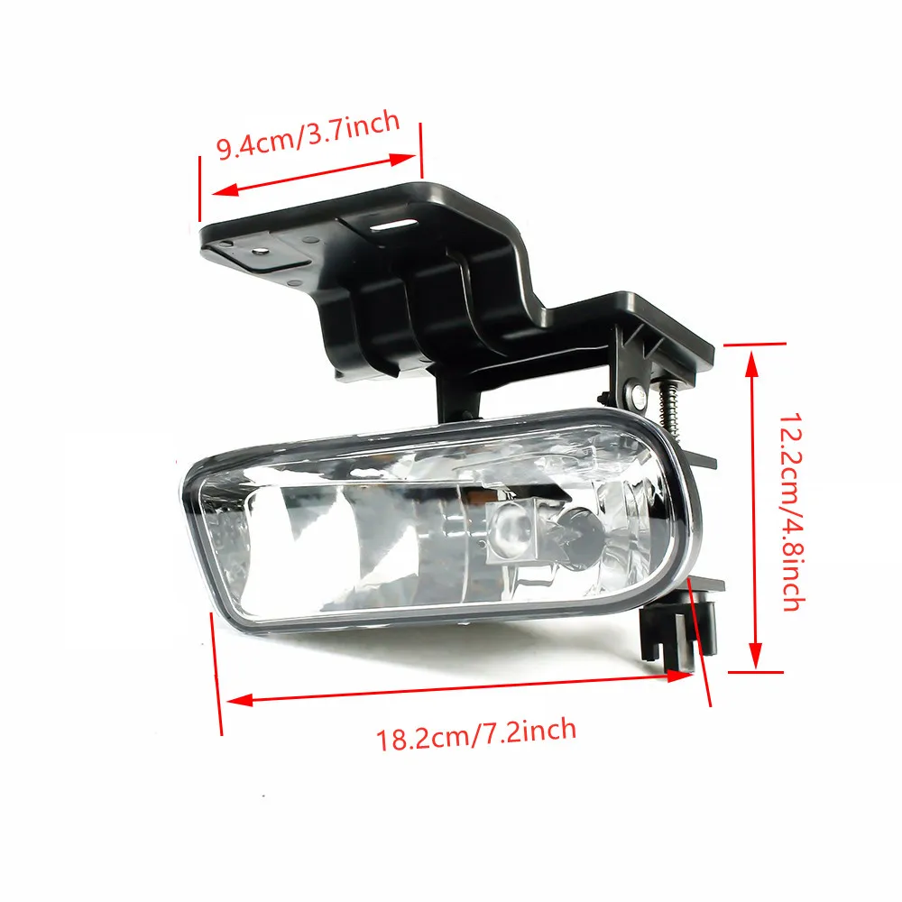 FOR 1999-2002 CHEVY SILVERADO 2000-2006 SUBURBAN TAHOE CLEAR LENS BUMPER FOG LIGHT FRONT REPLACEMENT LAMPS ASSAMBLY PAIR