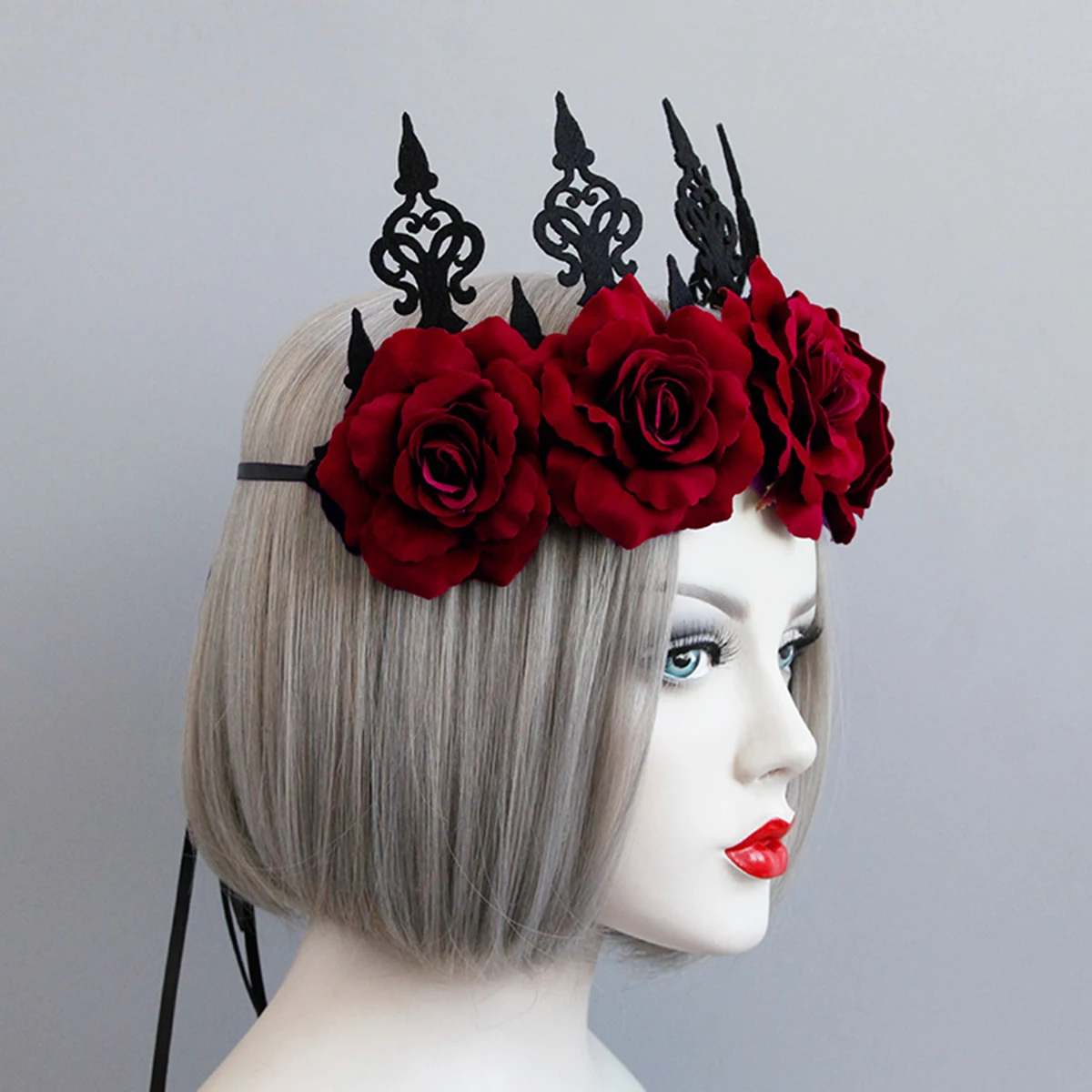 

Retro Rose Headdress Band Headband Hair Accessories Vintage Rosettes Women Child