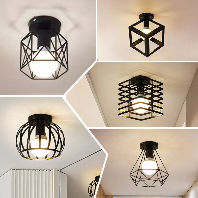 

Vintage LED Ceiling Lamps for Corridor Balcony Retro Ceiling Lighting Fixtures for Bedroom Living Room Interior Lamp AC85-265V