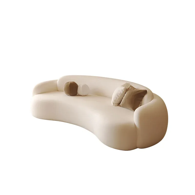 Curved sofa beauty salon sales office clubhouse reception lounge sofa
