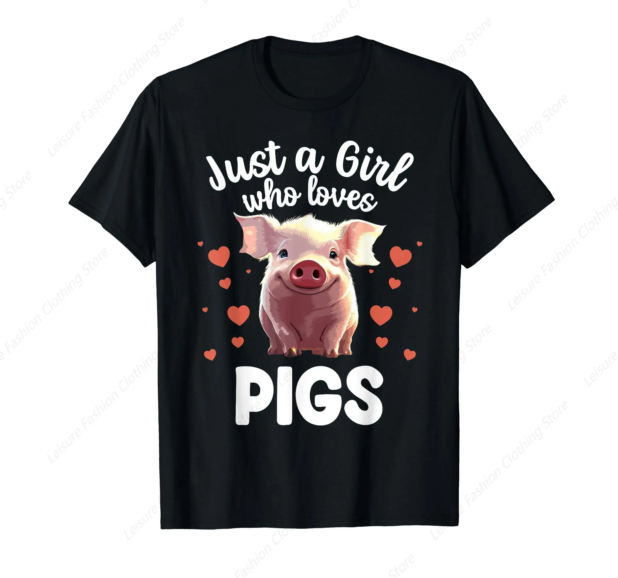 Funny Pig Lover Design For Women Girls Farm Animal Piggy Pig T-Shirt