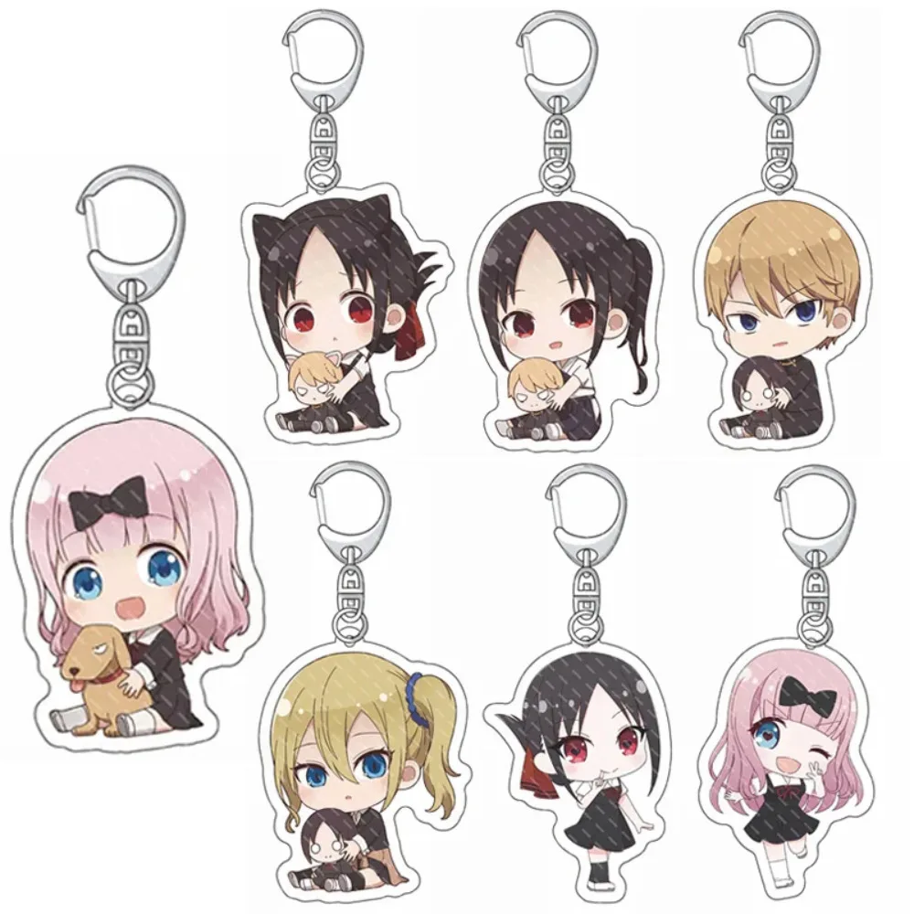 Акриловый брелок с рисунком аниме Hui Ye Da Xiao Jie Shirogane Miyuki Shinomiya Kaguya, фигурка, кулон, ювелирные аксессуары, подарок для фанатов