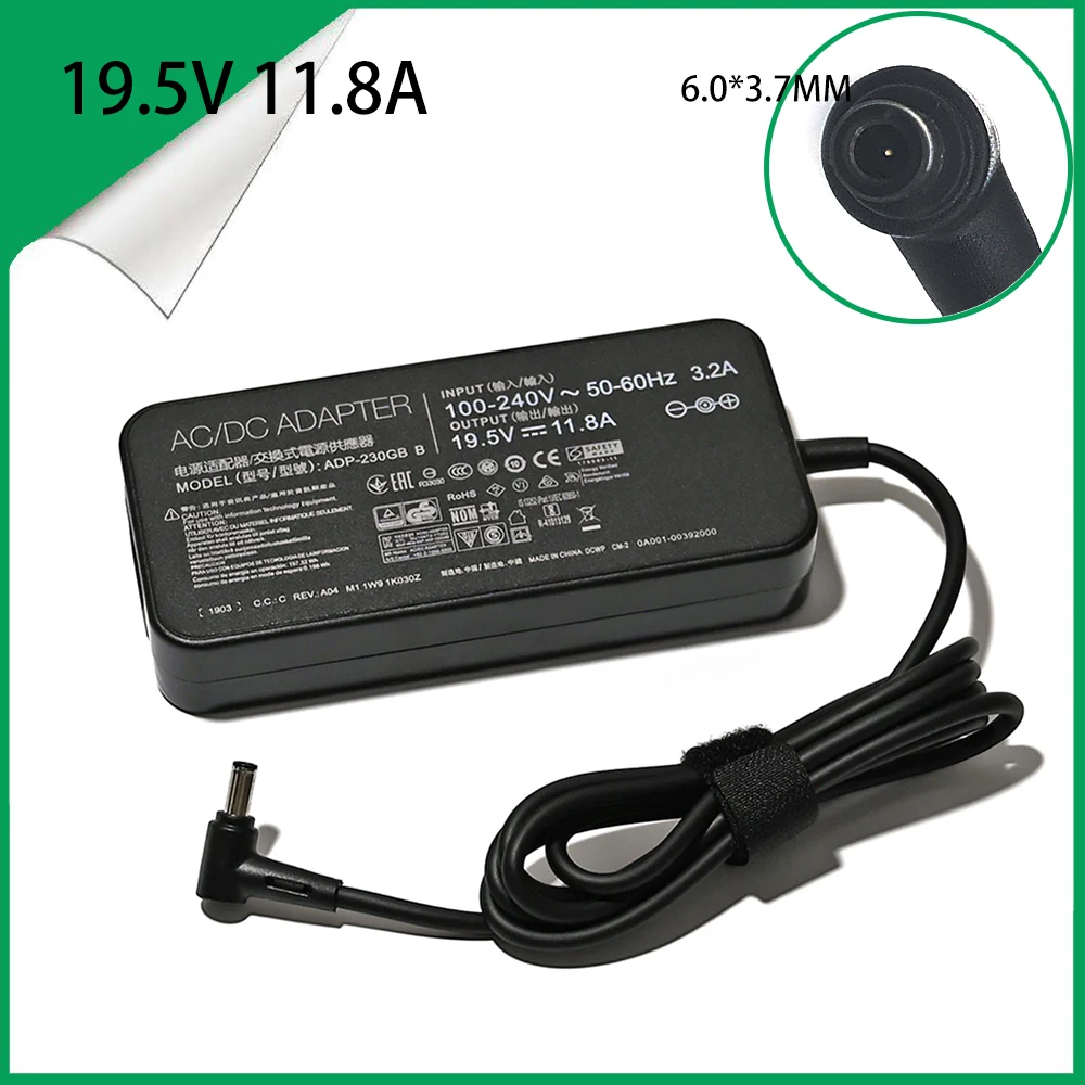 Laptop Adapter 19.5V 11.8A 230W 6.0*3.7mm ADP-230GB B AC Power Charger For ASUS ROG Strix G531GV-DB76