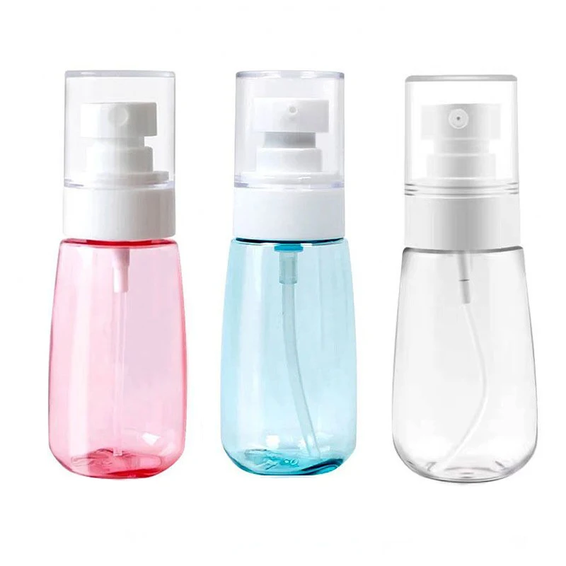 30/60/80ml Portable Refillable Bottles Plastic Spray Bottles Transparent Travel Spray Bottle Atomizer Design Liquid Dispenser