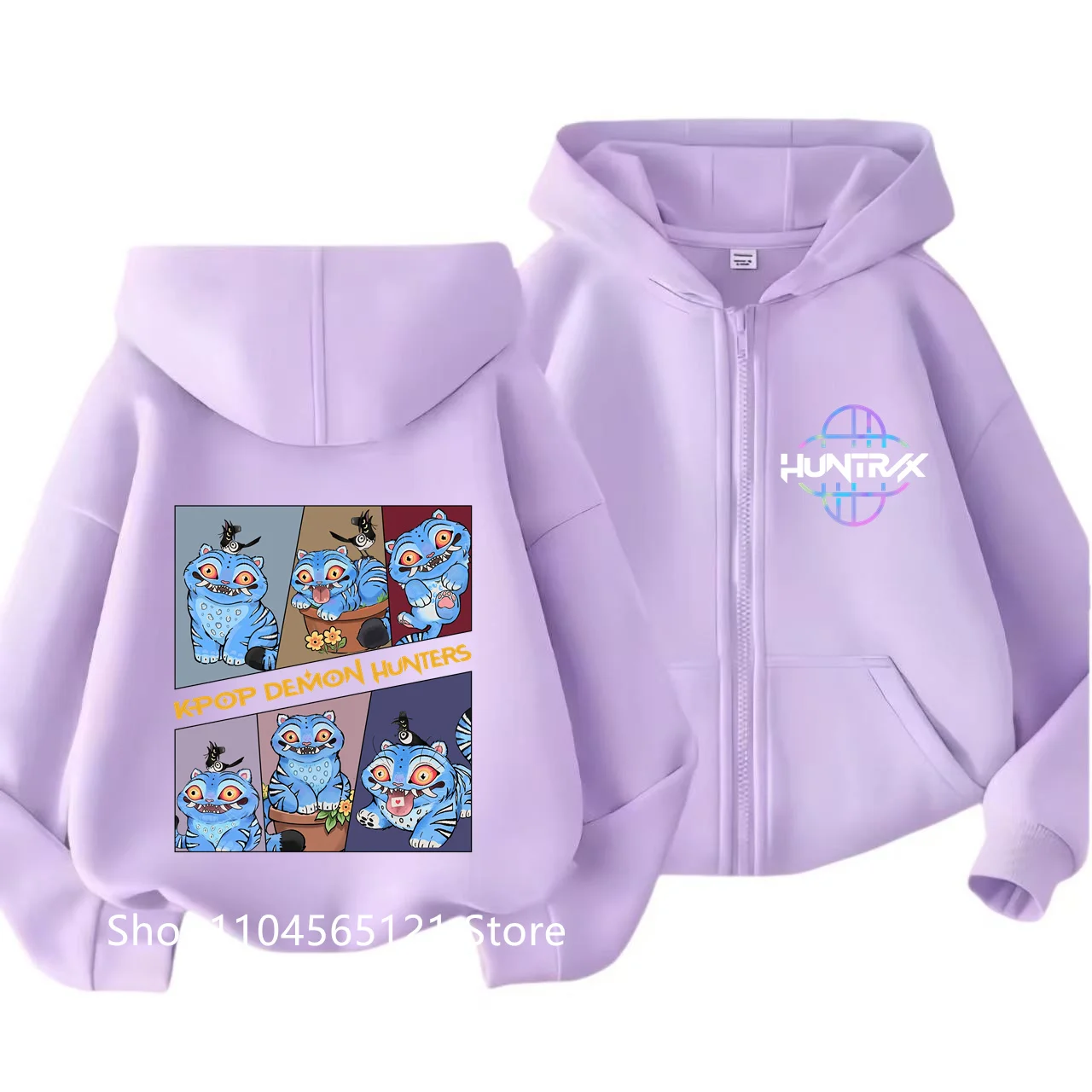 2026 Kawaii زمم بلوزات Kpop شيطان الصيادين هوديي ملابس الأطفال طفل فتاة صبي البلوز سستة هودي الطفل رداء علوي غير رسمي #5