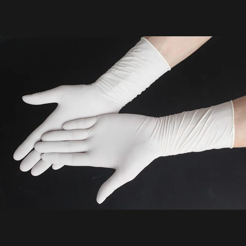 12 Inches Acid and Alkali Resistant Kitchen Household Scrubber DishwashingTools Disposable Rubber Cleaing Nitrile Gloves