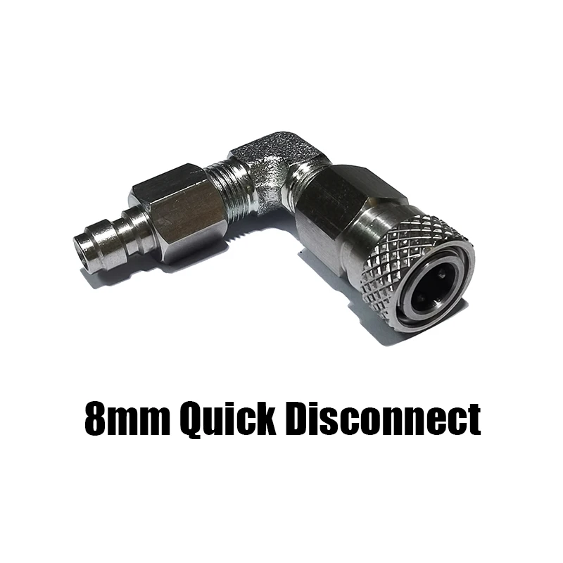 Male Quick Connect Male Female Adapter Disconnect Fitting 90 Degree Standard 8mm QD