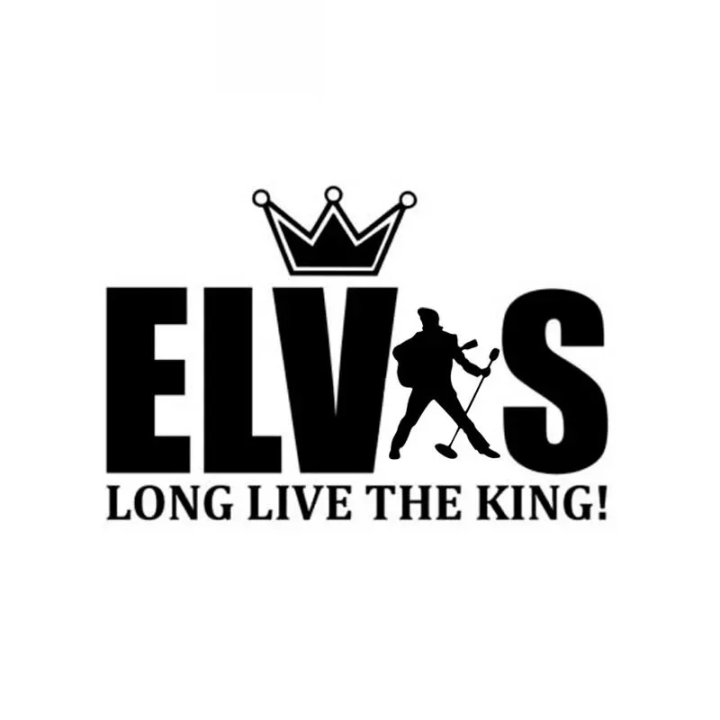 

Long Live Elvis Decals High Quality Car Decoration Personality Pvc Car Window Waterproof Sticker Black/white, 15cm * 10cm