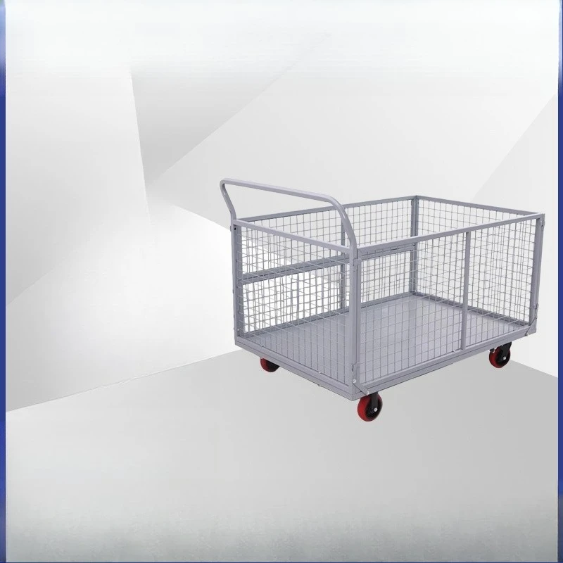 Folding pull truck, warehouse sorting truck, logistics courier, fence trolley for disassembly and assembly of goods