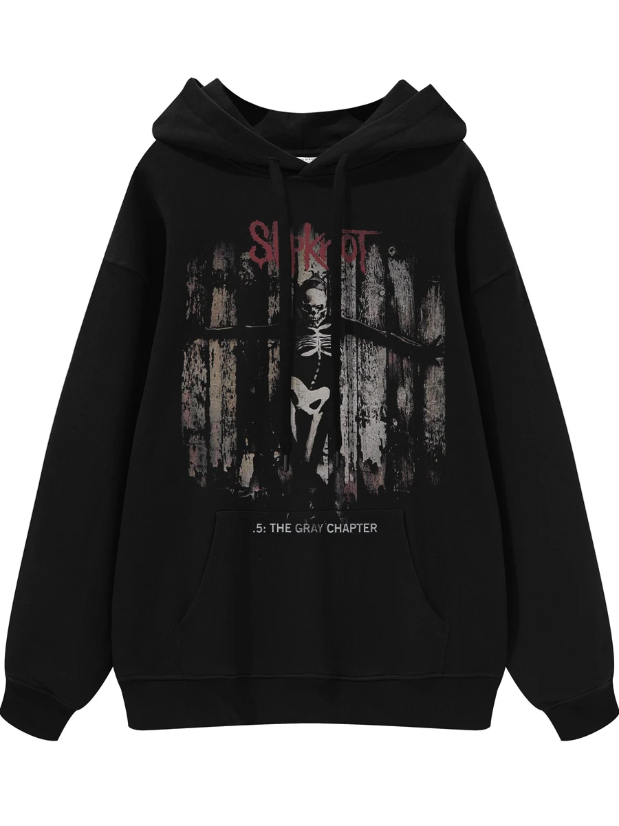 Digital Direct Spray Rock Band Hoodie Sweatshirt Unisex round Neck American Style Streetwear Breathable Cotton Long Sleeve