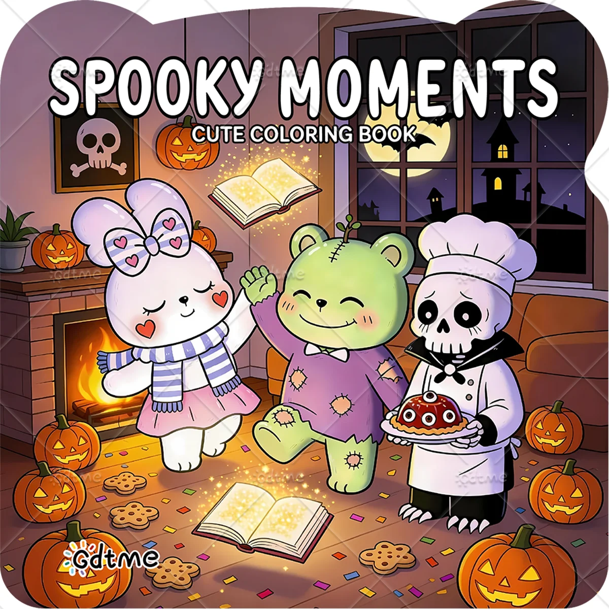 SPOOKY MOMENTS Coloring Book for Adults Cute Cozy Daily Activities Irregular Patterns for Relaxation (Cozy Spaces Coloring)