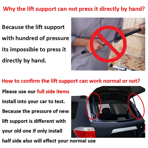 Imagen 2 del producto Soporte de elevación de puerta trasera, amortiguadores de resorte de Gas para Kia Sorento 2011 2012 2013 2014 SUV, 2 uds.