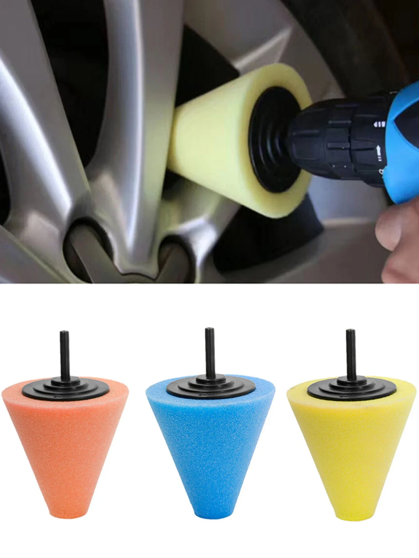 

3 шт., губка для полировки автомобильных колес