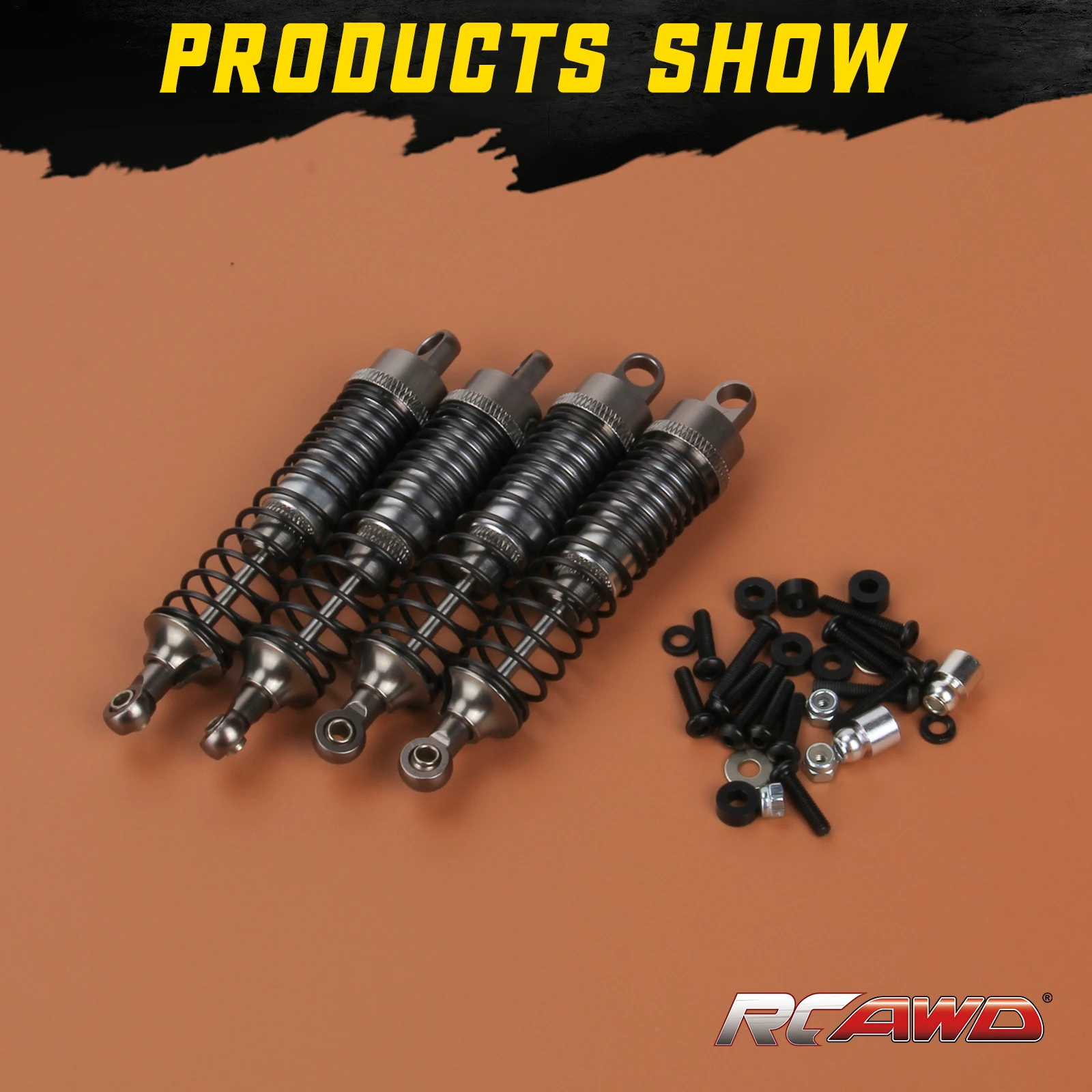 RCAWD 4개 세트 합금 전후방 쇼크 업소버 댐퍼 1/10 레드캣 블랙아웃 SC PRO XTE XBE PRO SCPRO 쇼크 업소버 업그레이드 부품