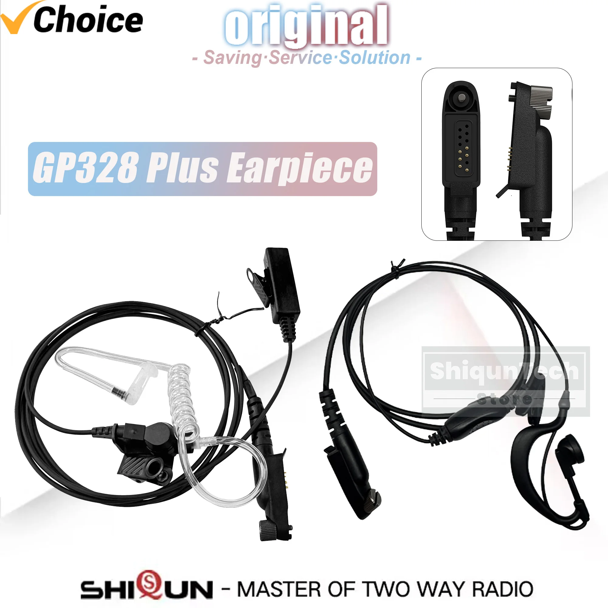Fone de Ouvido P328 Plus UV-98 Plus Compatível com RT-880 RT-950, Headphone Acústico para RT-880G PTX700 Plus EX500 GL200 RT29 RT47