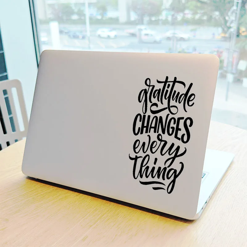 Positive Art Quote Vinyl Laptop Sticker for Macbook Decal 13 Pro 14 Air Retina 15 Inch Mac Case Skin Personalized Notebook Décor