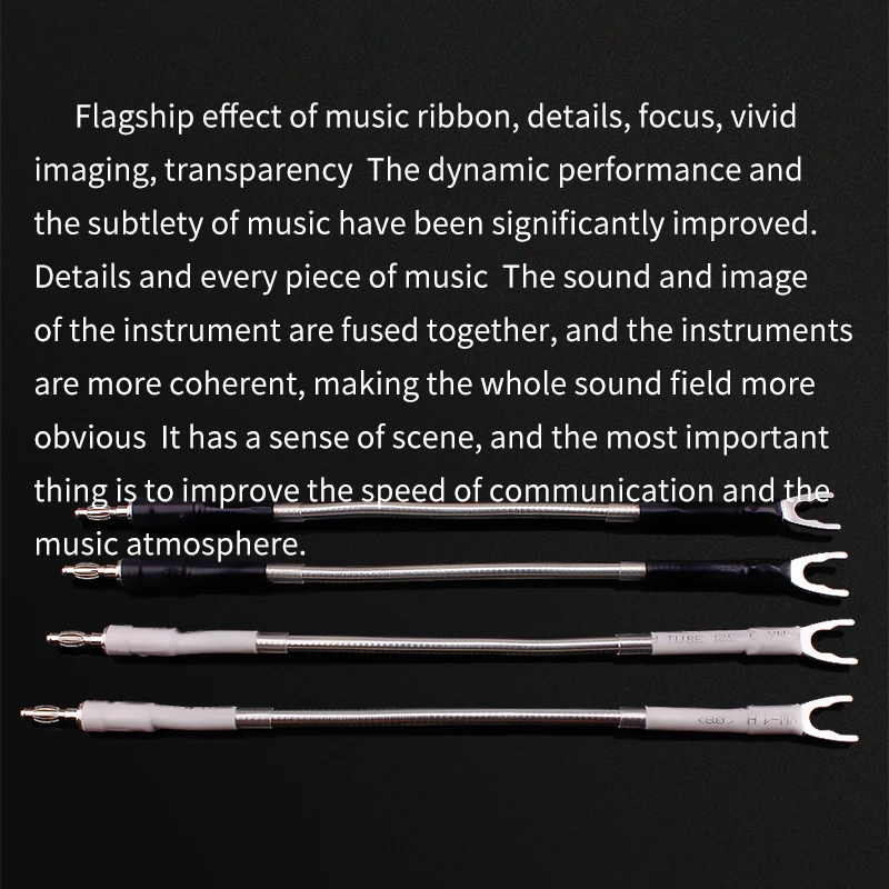 4 szt. Głośnik mostek/zwornik kabel Audio 7N OFC Sterling Silver mostek kabel bananowy do Y korek głośnikowy z wtyczką łopatkową kabel mostkujący