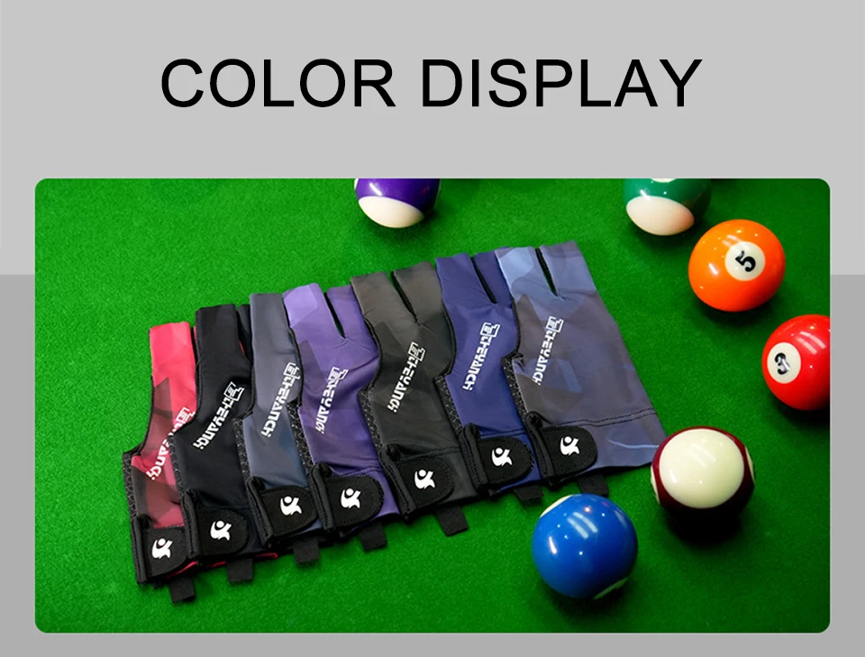 GTUBIKE 1PC Billard Handschuh Linke Hand Drei Finger Snooker Billard Handschuh Nicht Slip Aufkleber Elastizität Billard Training Handschuhe – Detail 11