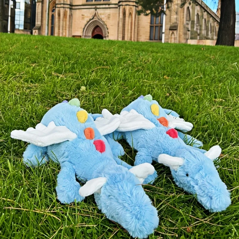 

New 50cm Jc Sky Blue Dragon Loong Toy Medium Size Soothing The Doll Cartoon Cute Doll Pillow Blue Flying Dragon Gifts