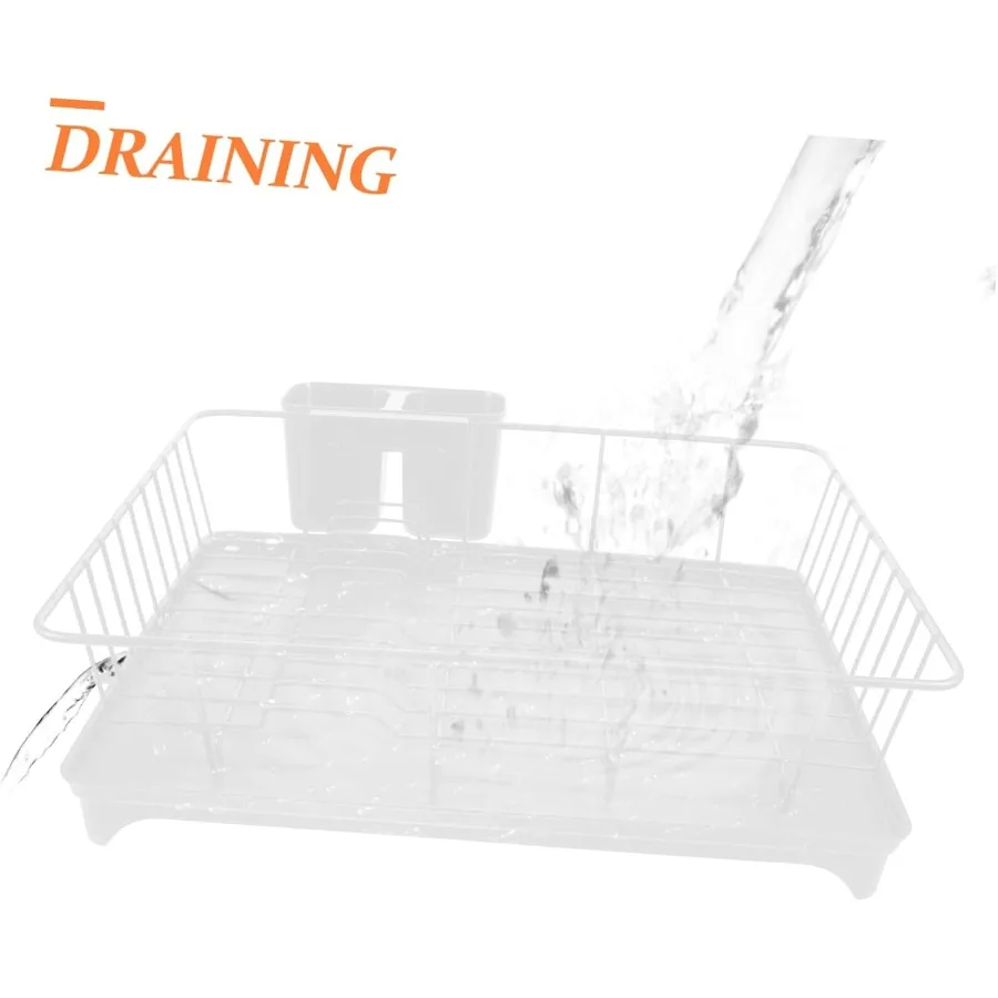 Stendino per piatti per lavello da bancone da cucina, portautensili per lavello da cucina