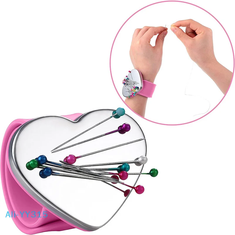 

【Y】магнитный браслет, подушечка для шитья, браслет, держатель для подушек для квилтинга, швейные булавки, силиконовый ремешок на запястье, браслет