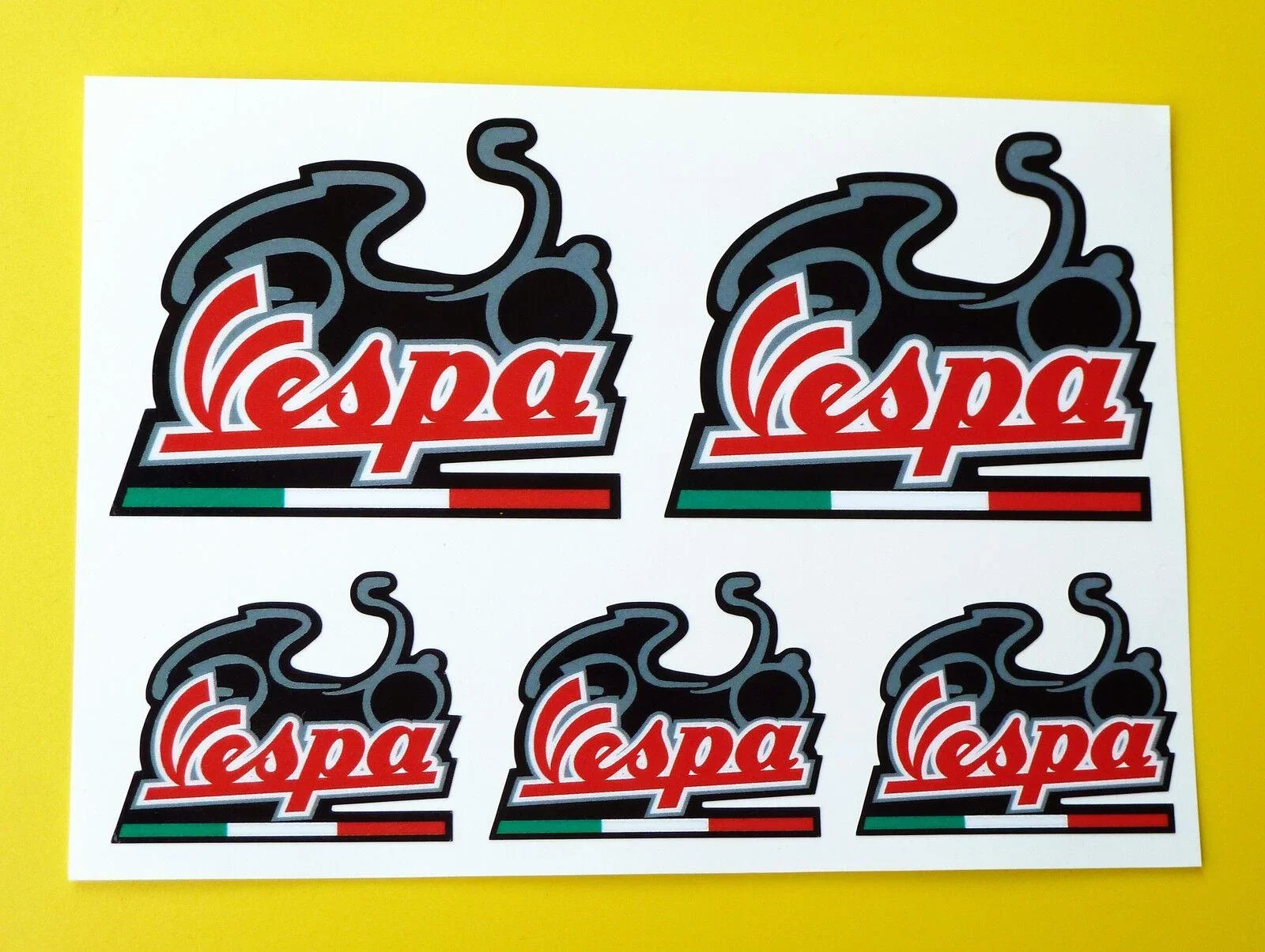 For 1Set Scooter Retro Classic Performance Stickers Decals Ideal for Helmets Fits VESPA