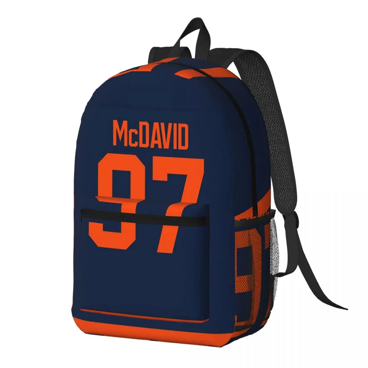 Edmonton Oilers Connor McDavid Alternate Jersey Back Backpack Daypack Kids BookBag School Bag Shoulder Bags for Men Women