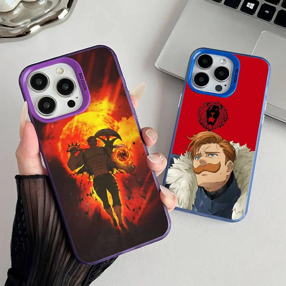 Escanor Seven D-Deadly Sins جراب هاتف آيفون 11 12 13 14 15 16Pro Max Plus حماية تصفيح غطاء الهاتف