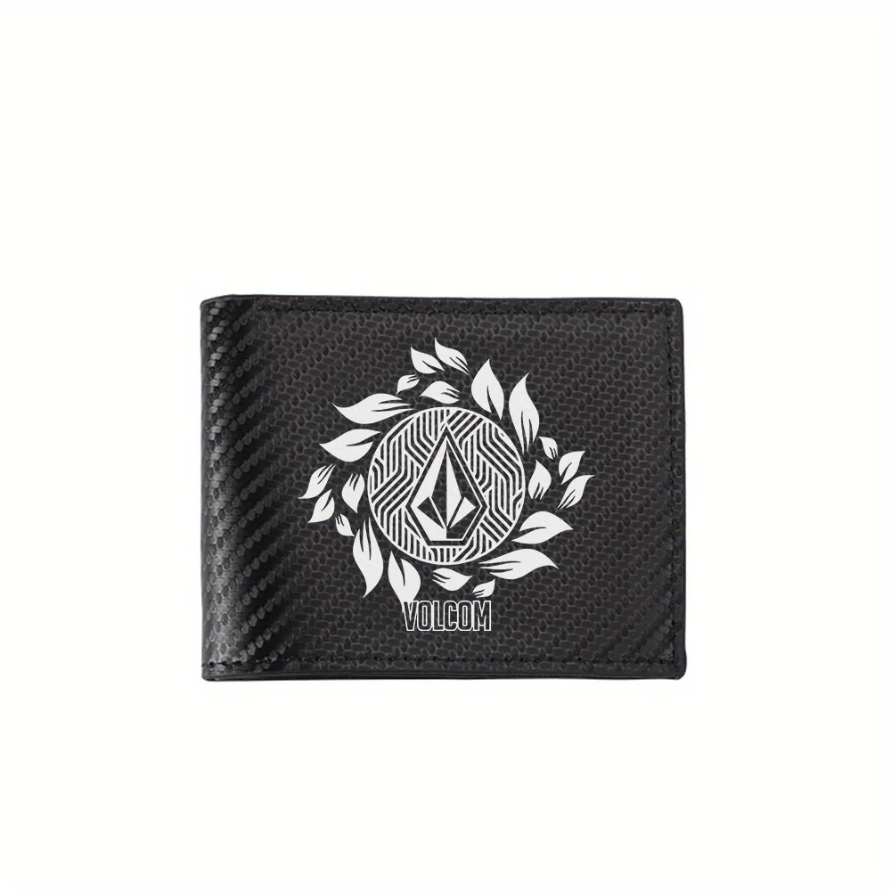Leaves circle brand stone shape logo Men's Wallets Simple Business Modern Stylish Printing Design Gifts For Father Boyfriend Chr