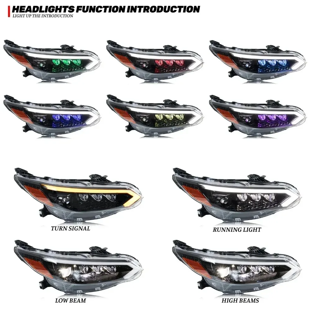 LED RGB Headlights for Nissan Sentra 2020-2025 B18 SR SV Front Lamps Assembly