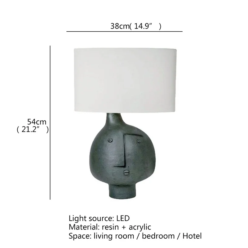 BERTH Postmodern Table Lamp Creative Design Bedside Desk Light LED Abstract Artistic Decor for Home Living Room Study