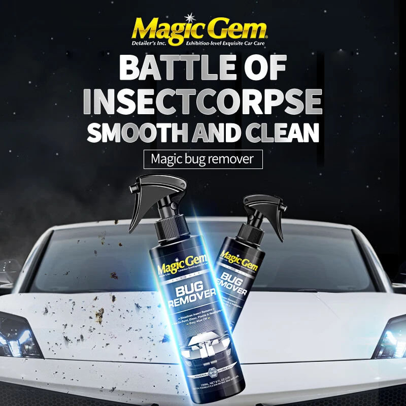Magic Gem 236ml Powerful Car Bug and Gum Tar Remover for Vehicles MotorcyclesFor Toyota Effective Insect Residue Cleaner Polish