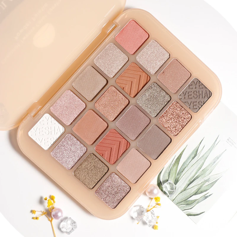 Chestnut 20 Colors Crispy Fragrant Rice Earth Color Pearlescent Matte Multi-Color Affordable Student Eyeshadow Palette