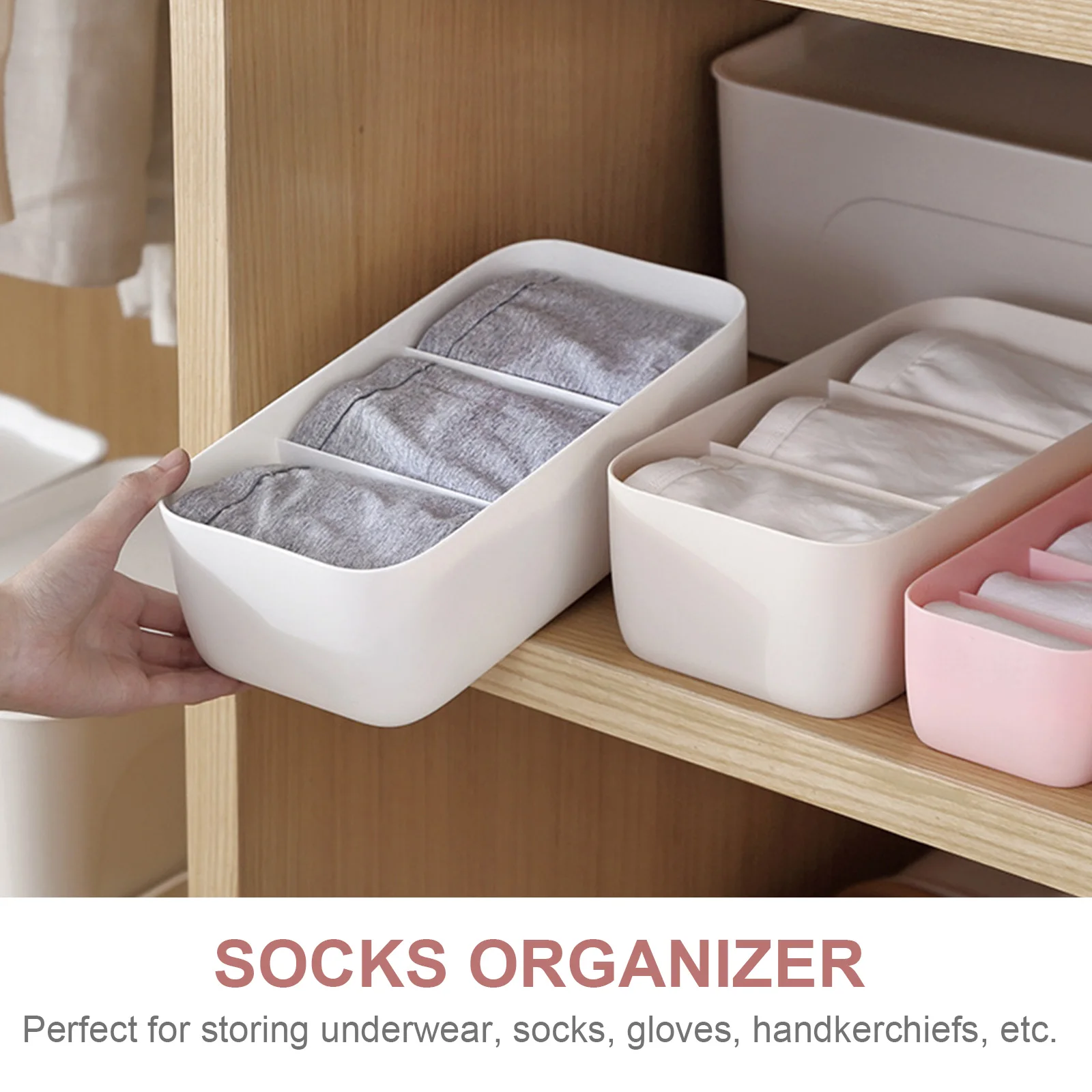 

plastic storage box Socks organizer panties holder underwear Storage box socks container